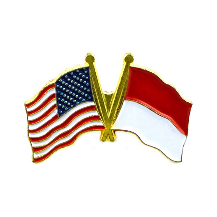 Pin Kerah Enamel Bendera Negara untuk dijual