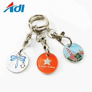 BQ koin token kustom Kustom Murah Logam Troli Koin Keranjang Belanja Token Keychain token kustom desain bandara