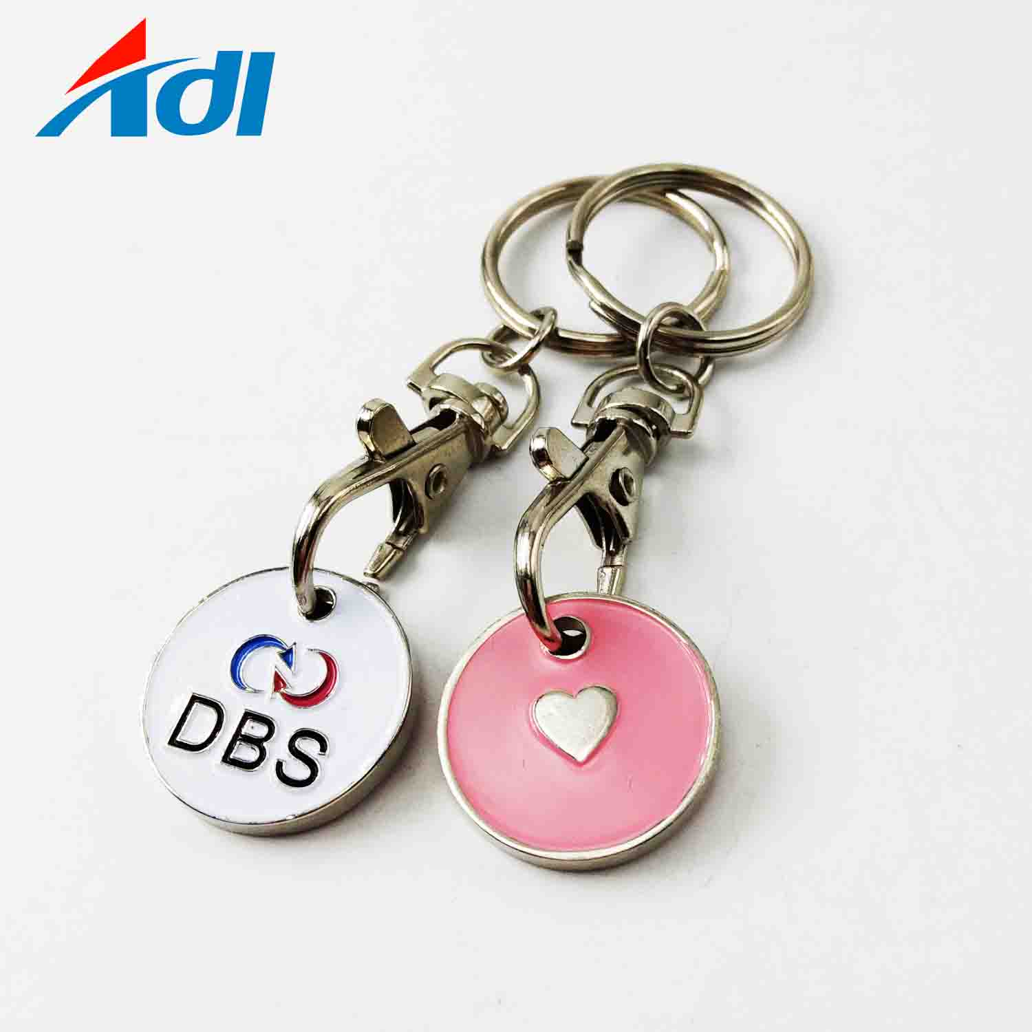 BQ koin token kustom Kustom Murah Logam Troli Koin Keranjang Belanja Token Keychain token kustom desain bandara