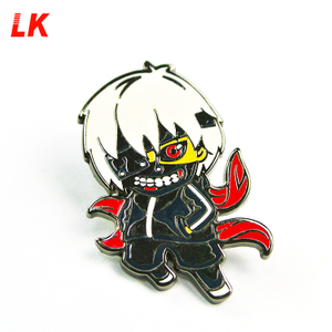 Tidak Ada Produsen Pabrik Minimum Kustom Lembut Enamel Glitter Anime Kartun Kerah Pin Lencana Logam Pin Enamel Keras