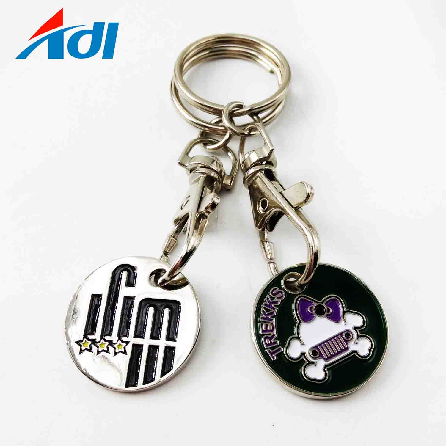 BQ koin token kustom Kustom Murah Logam Troli Koin Keranjang Belanja Token Keychain token kustom desain bandara