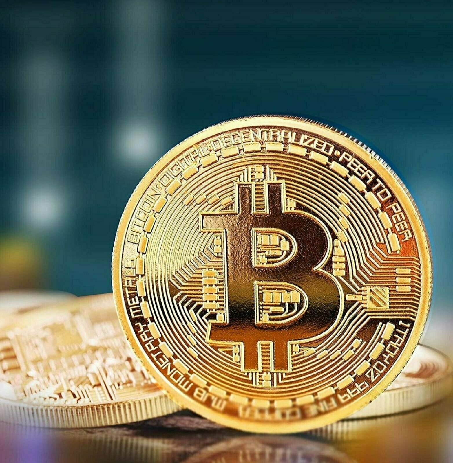 Edisi Terbatas Kolektor Peringatan Bitcoin Asli Koin BTC Koin Bit Berlapis Emas Logam